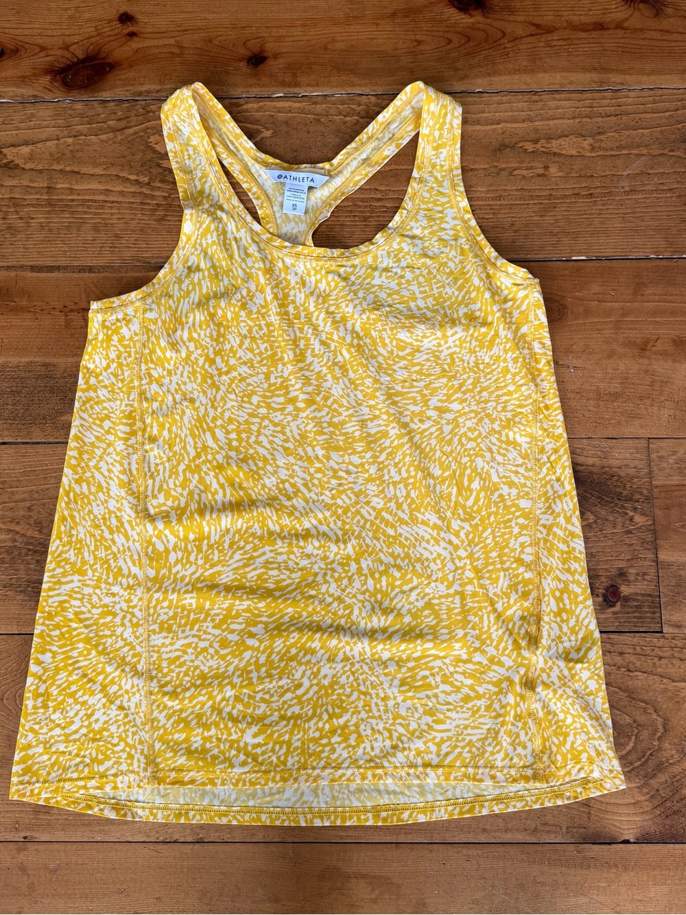 Athleta two-toned Golden Yellow Printed Racerback Tank